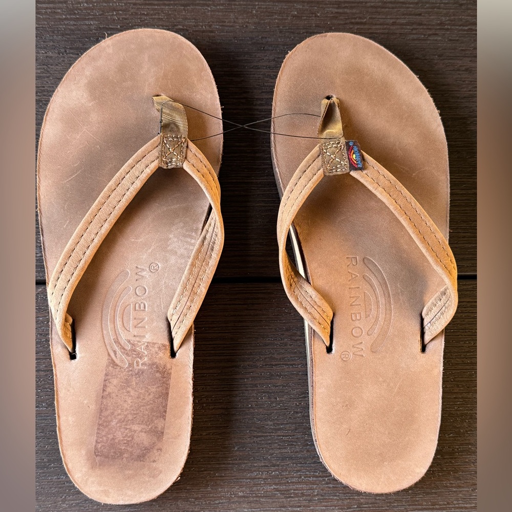 Rainbow Sandals Tan Flip Flops